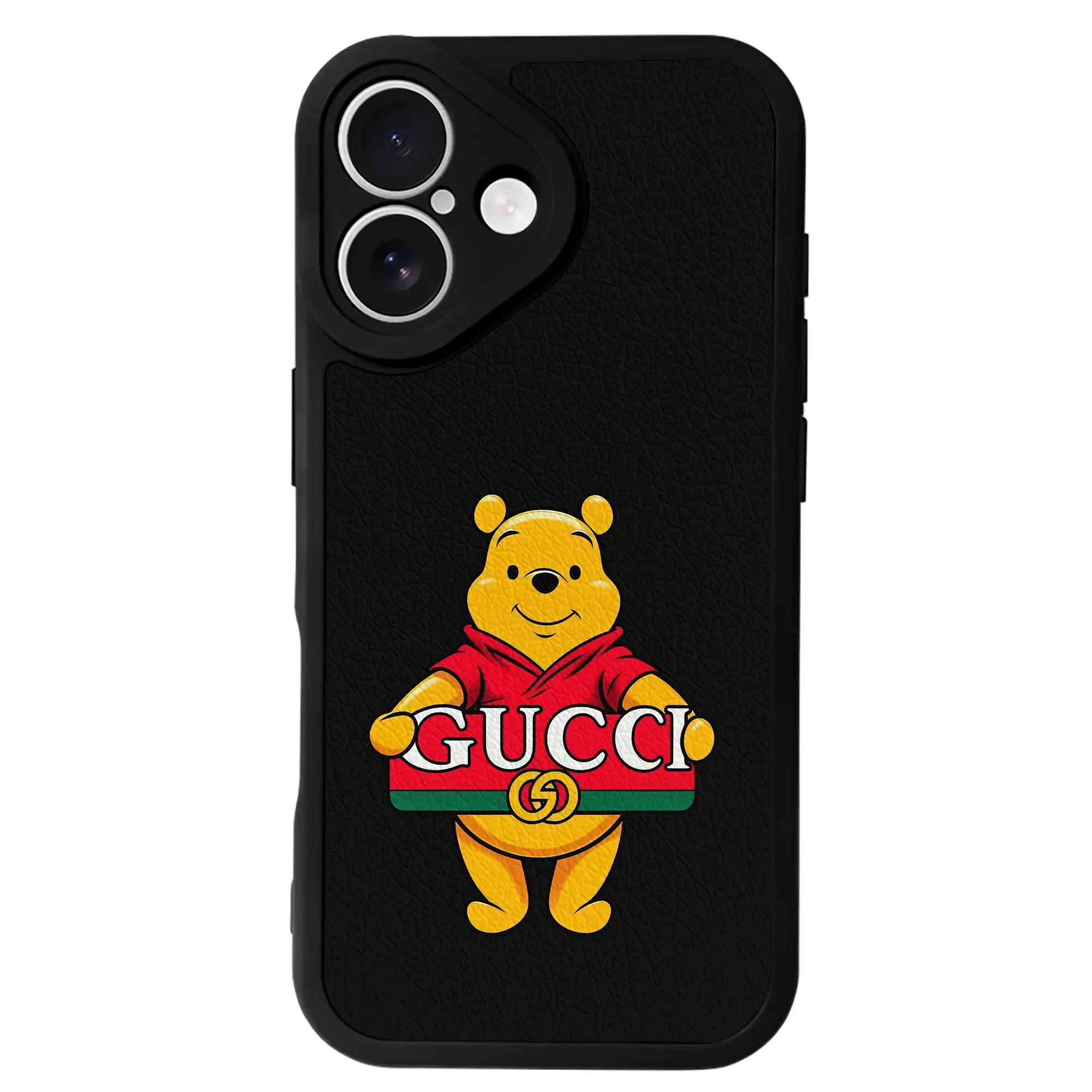 プーさん グッズ くまのプーさん - IPhone 16シリーズ対応 ・ シリコンスマホケース ・ レザー調 ・ 高精度フィット ・ 耐衝撃 ・ ワイヤレス充電対応 ・ 精密カット